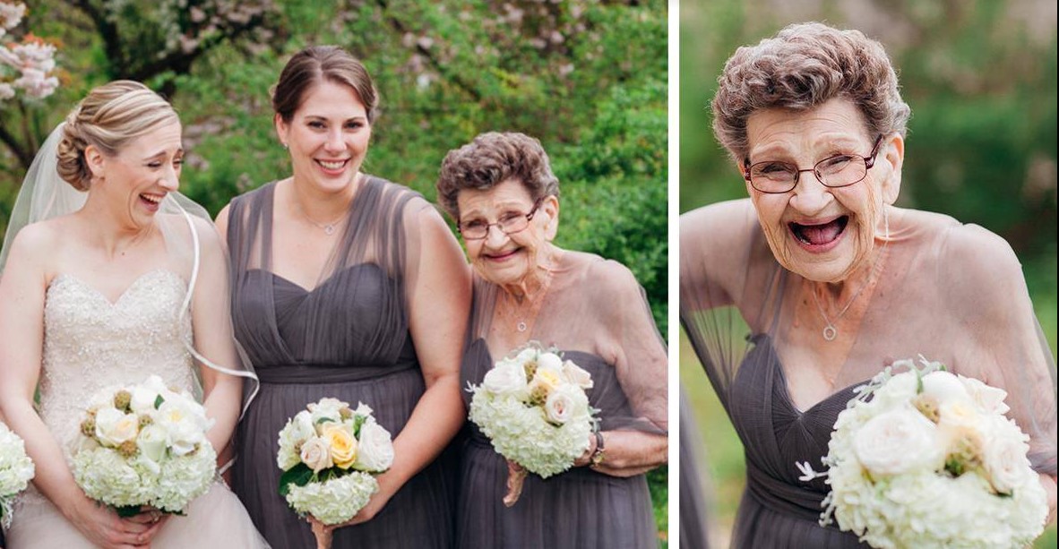 Enkelin bat ihre 89 jährige Großmutter, Brautjungfer bei ihrer Hochzeit zu werden!
