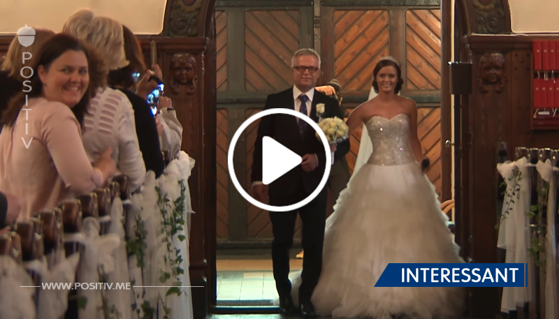 Video: Braut und zitternder Papa singen Bräutigam zu Tränen.
