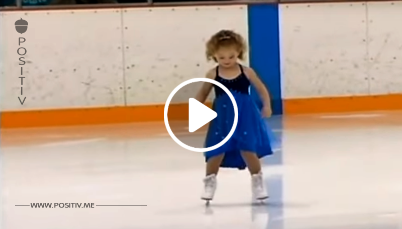 Diese 3-jährige Eisläuferin lässt in nur wenigen Sekunden das Herz des Publikums schmelzen!	