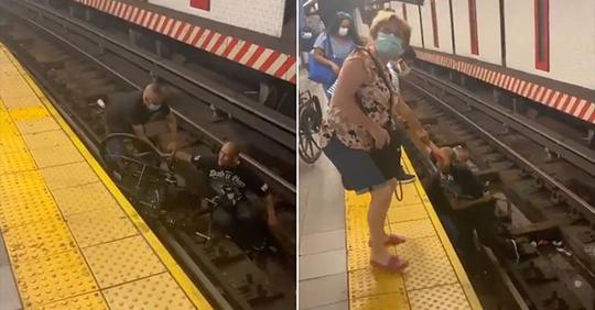 Mutiger Mann rettet Rollstuhlfahrer von U-Bahn-Gleisen – wenige Sekunden vor Einfahrt des Zuges