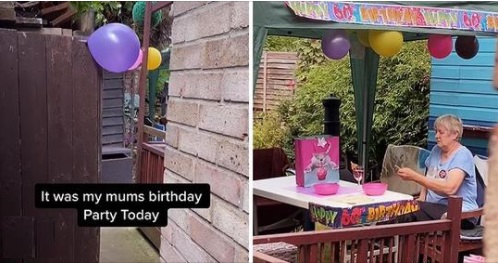 Sohn teilt herzzerreißendes Video, als keiner der Freundinnen seiner Mutter an ihrem Geburtstag auftauchte