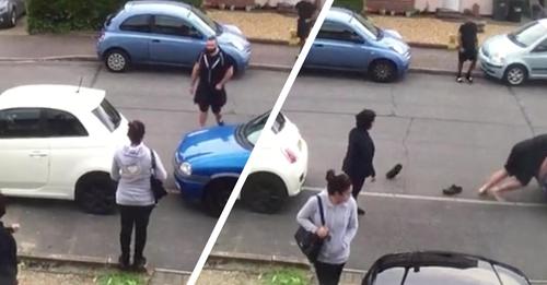 Ein sturer Nachbar blockiert das Auto einer Frau in der Einfahrt – ein 'knallharter' Kerl gibt passende Antwort