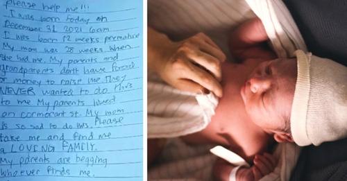 Neugeborene wird am Silvesterabend mit einem Brief auf der Straße gefunden: Ihre Eltern sind zu arm, um sie zu behalten (+ VIDEO)