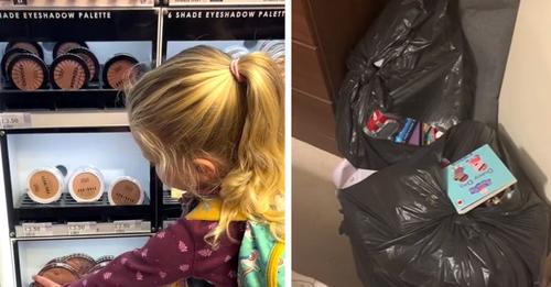 Ihre 4 jährige Tochter macht ihr die ganze Schminke kaputt: Sie nimmt ihr das Spielzeug weg und zwingt sie, das, was sie kaputt gemacht hat, zurückzukaufen