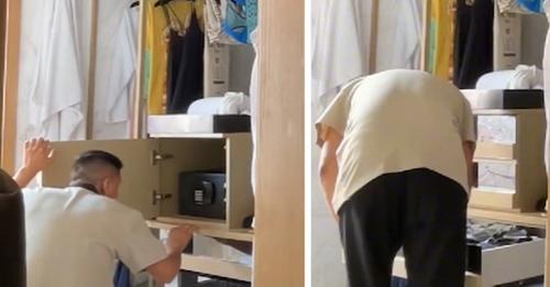 Er installiert eine Videokamera in seinem Hotelzimmer: Er entdeckt eine Putzfrau, die seine Sachen durchwühlt